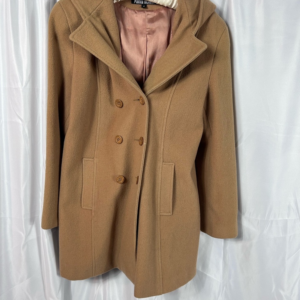 Women’s, Camel color, J. Percy for Marvin Richards Hooded Coat.